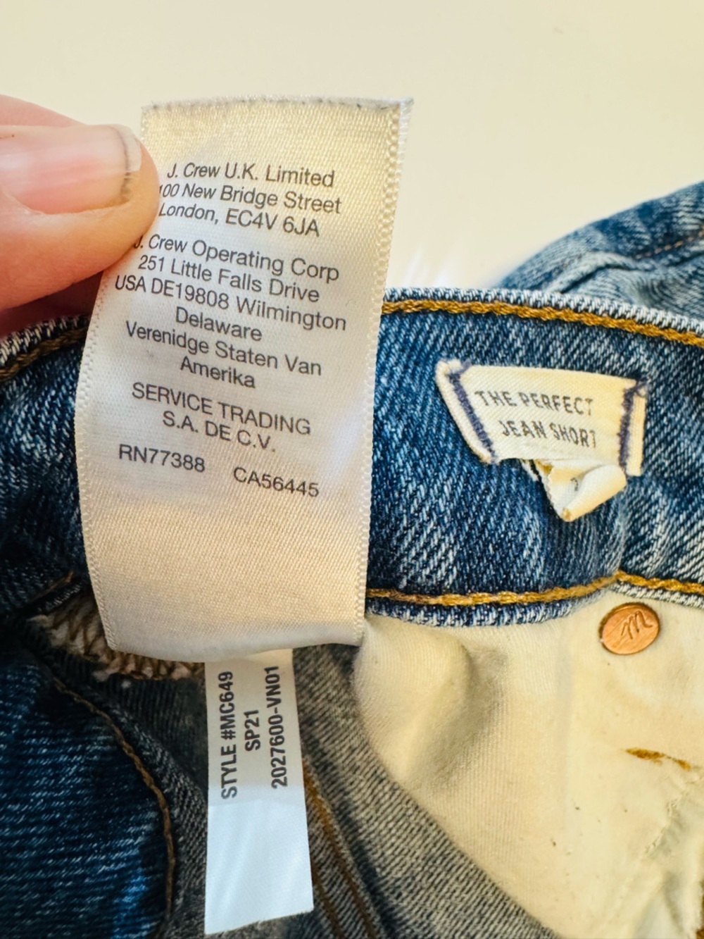 Madewell The Perfect Jean Short in Bartow Wash: TENCEL™ Denim Edition size 25 - Picture 9 of 11